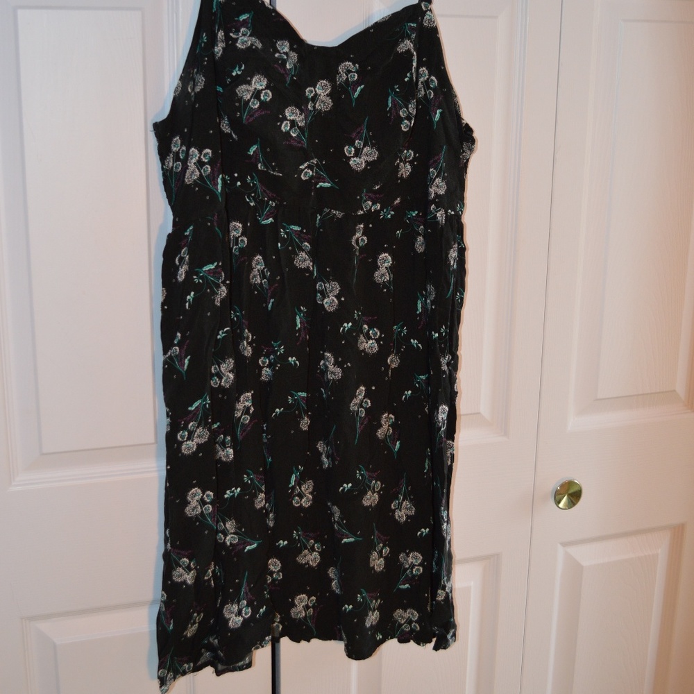 Torrid Black & Floral Spaghetti Strap Dress